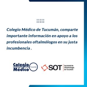 Lee más sobre el artículo Comunicado Sociedad de Oftalmología de Tucumán