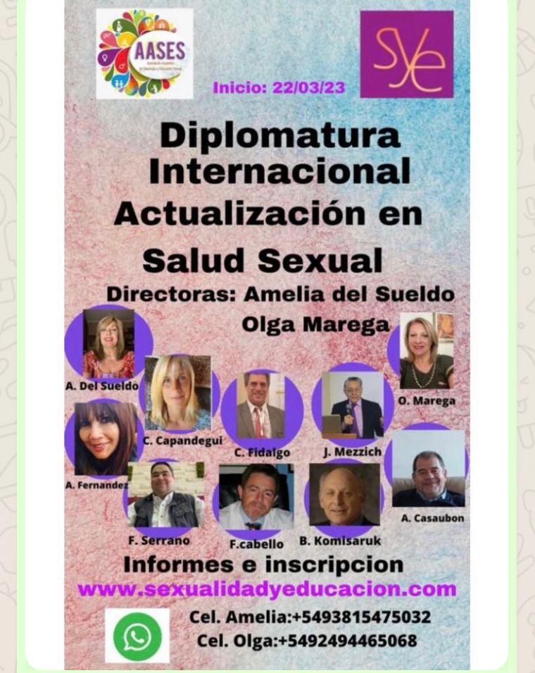 Lee más sobre el artículo Diplomatura Internacional Actualización en Salud Sexual