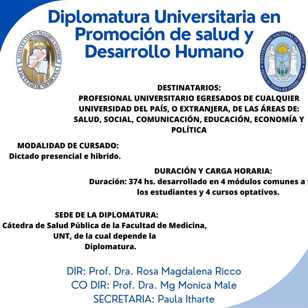 Lee más sobre el artículo Diplomatura Universitaria en Promoción de Salud y Desarrollo Humano