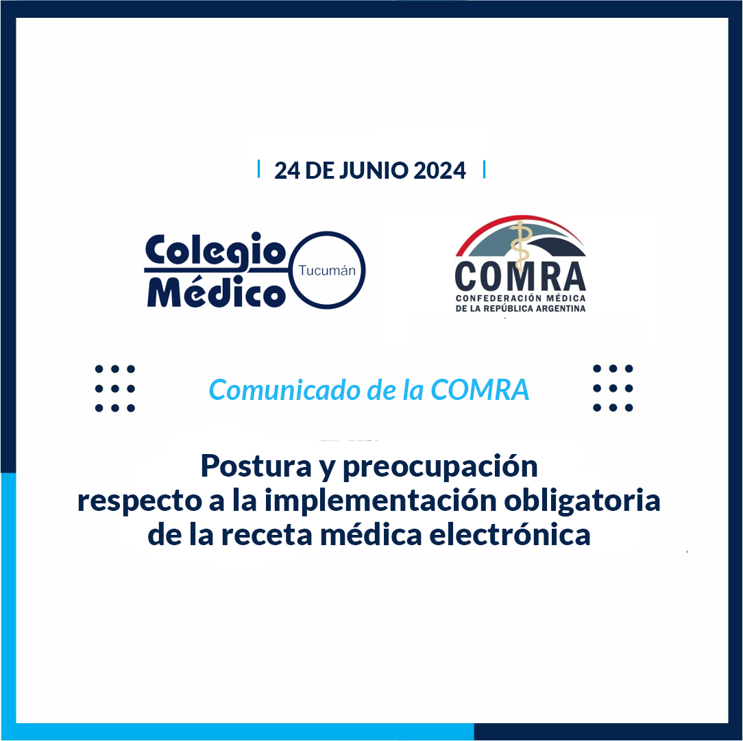 Lee más sobre el artículo COMUNICADO DE LA COMRA:  Implementación de la receta médica electrónica