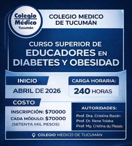 Lee más sobre el artículo CURSO SUPERIOR DE EDUCADORES  EN DIABETES Y OBESIDAD