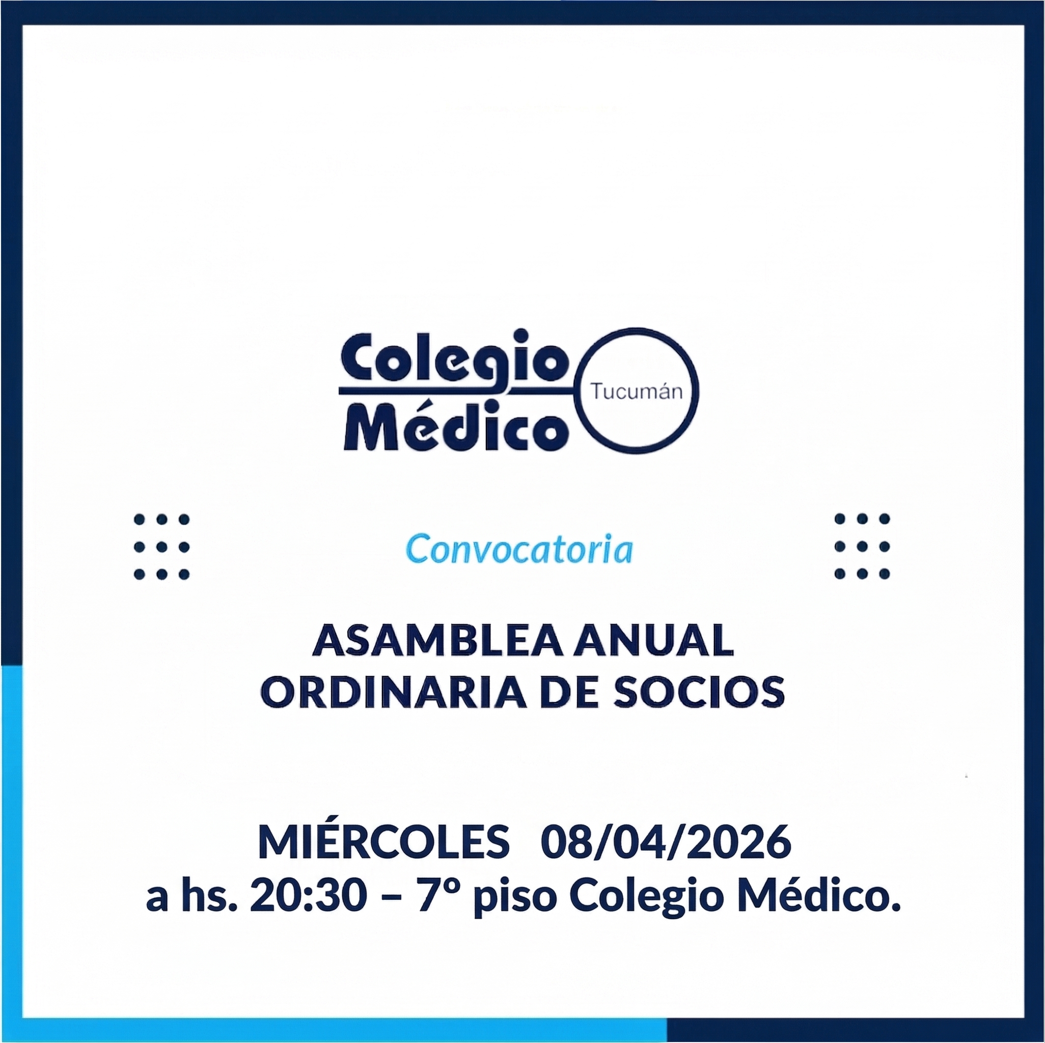 Lee más sobre el artículo Convocatoria a Asamblea Anual de Socios 2026