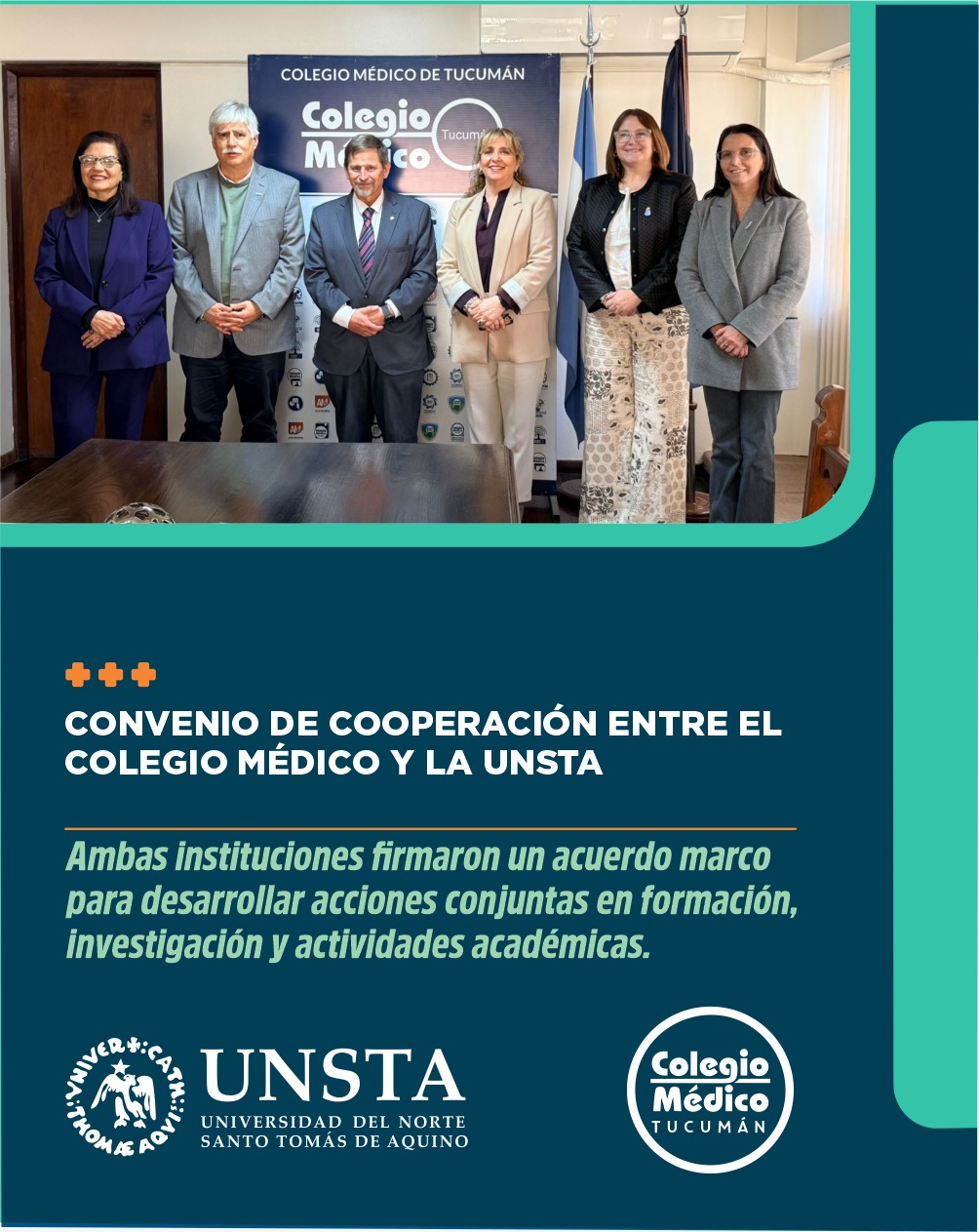 En este momento estás viendo El Colegio Médico de Tucumán y la UNSTA firmaron un convenio marco de cooperación institucional